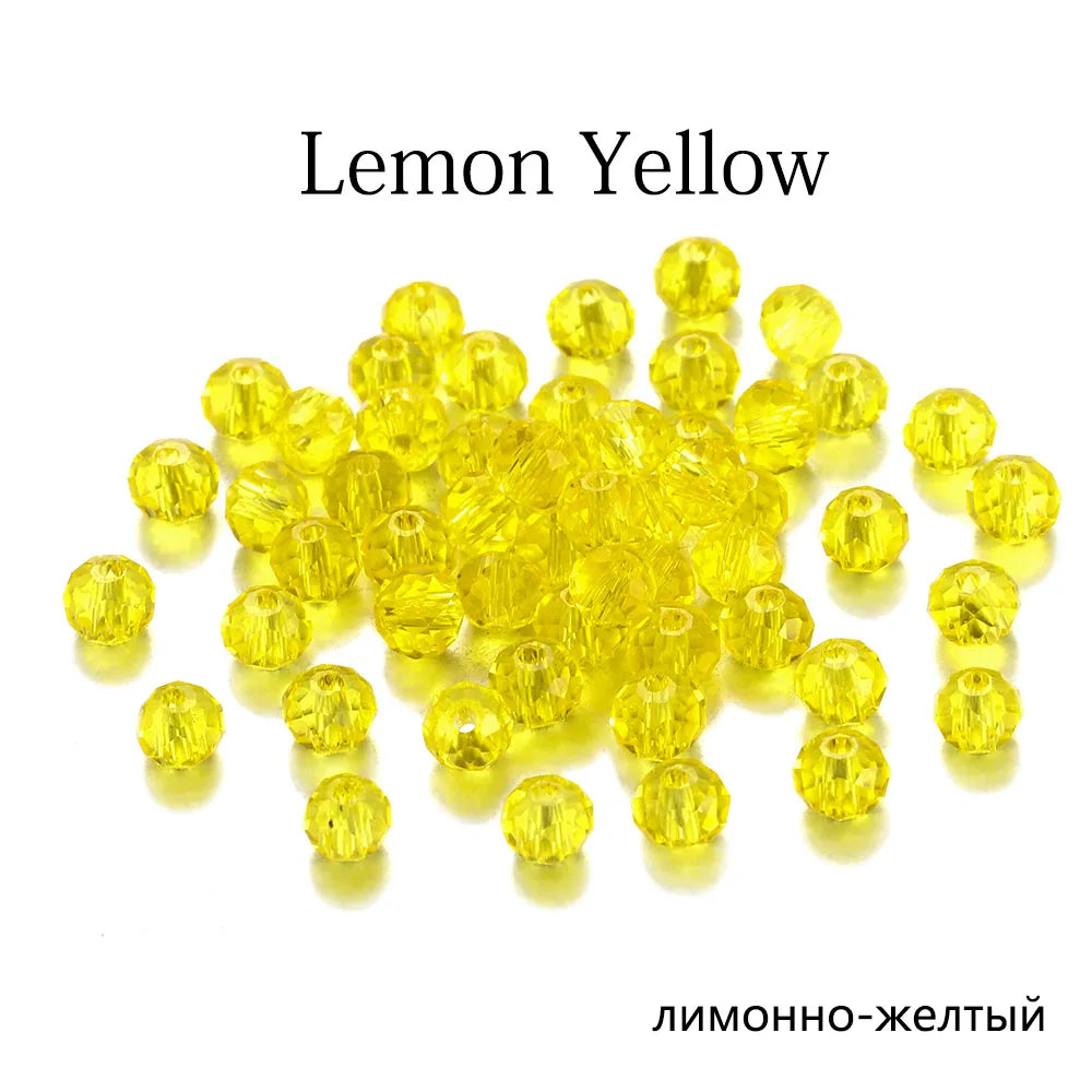 70–300pcs Czech Crystal Glass Beads Set (3–8mm) – Faceted Translucent Colorful Spacer Beads for DIY Jewelry, Bracelets & Craft Making