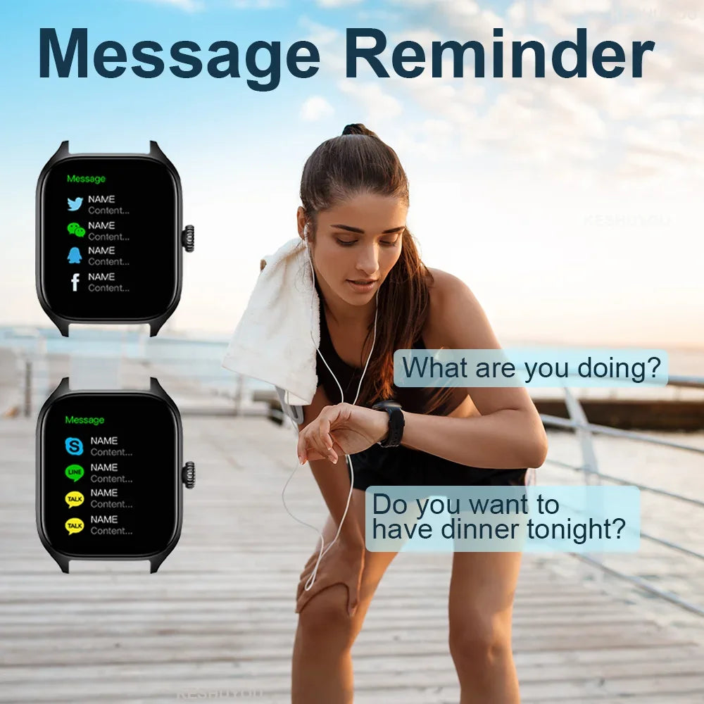 LAXASFIT H9 Promax Smartwatch – Bluetooth Call Answering, Heart Rate & SpO2 Monitoring, Calorie Tracking Fitness Watch