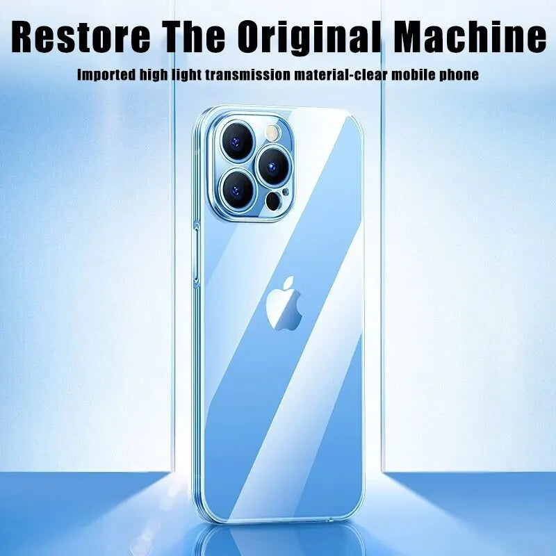 Clear Silicone iPhone Case - Ultra-Thin Soft Protective Cover for iPhone 11, 12, 13, 14 & 15 Series