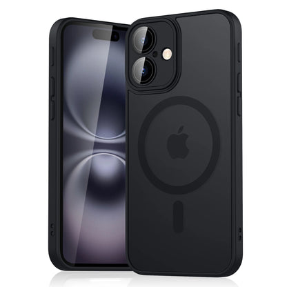 Luxury Magnetic Matte Translucent Armor Case for iPhone 11-16 - Shockproof MagSafe Wireless Charging Cover