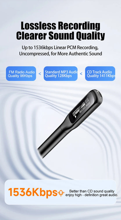Famue 64GB Professional Meeting Recorder — 360° Omnidirectional, 1536kbps Lossless Audio, 25H Battery, HD Noise Reduction