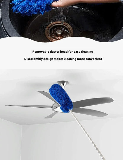 2.5m Spider Web Broom Set — 3-Pack Retractable Ceiling & Roof Dust Sweeper, Extended Dust Duster