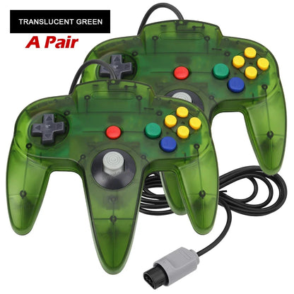 2PCS Wired Gamepad for N64 – Classic Retro Joystick Controllers for Nintendo 64 Gaming Accessories