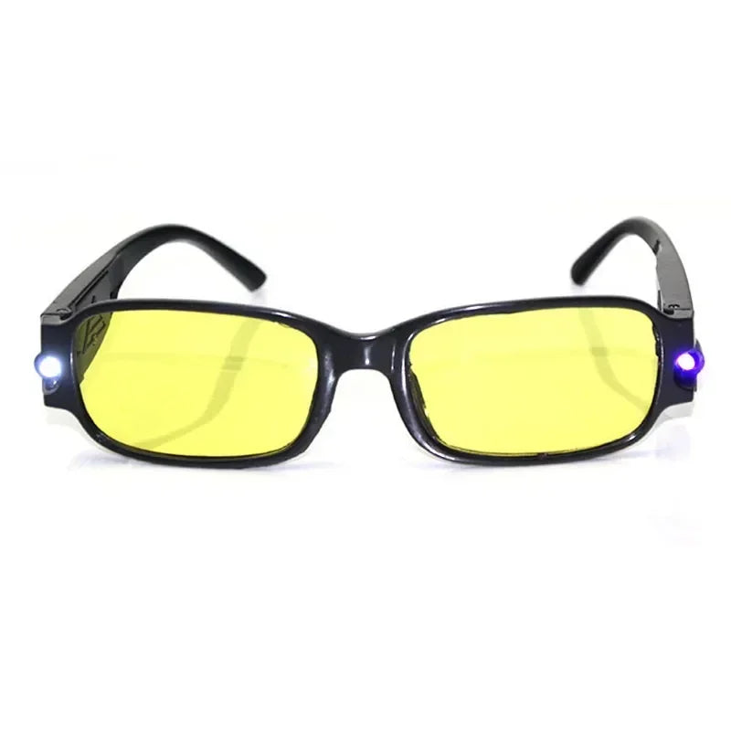 Unisex LED Reading Glasses – Light-Up Night Presbyopic Eyeglasses for Men & Women, Multi-Strength Magnifier Spectacles
