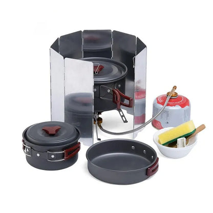 Ultralight Outdoor 10 Plates Foldable Wind Shield - Camping Stoves Windshield for Gas Cookers, Wind Deflectors Stove