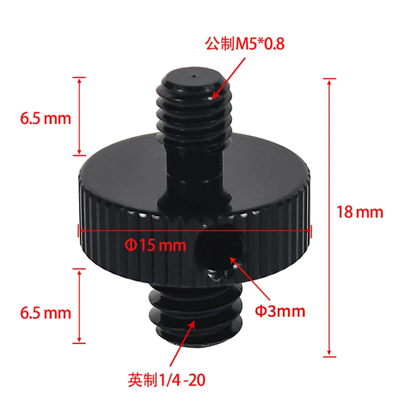 Reinforced Camera Screw Adapter - 1/4 to 3/8 Inch Male Female Thread Converter for Tripod Monopod Ball Head Light Bike Mount