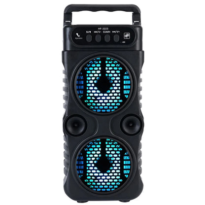 Outdoor Portable Wireless Speaker – Dual 3” Stereo Subwoofer, Bass, USB Powered for Party, Karaoke & Home