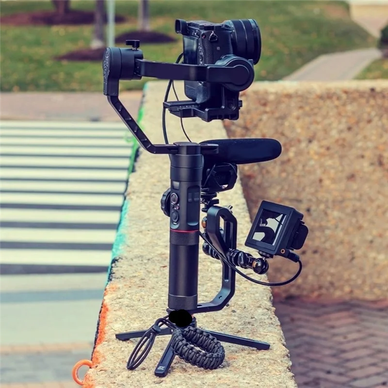 GW-Handle L-Type Camera Mount - Monitor and Microphone Bracket for DJI Ronin S RS 2 RS 3 RS 4 SC and ZHIYUN Gimbals