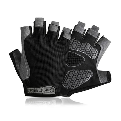 Heavyweight Gym Training Gloves — Men & Women Half-Finger Non-Slip Weightlifting Gloves with Wrist Support