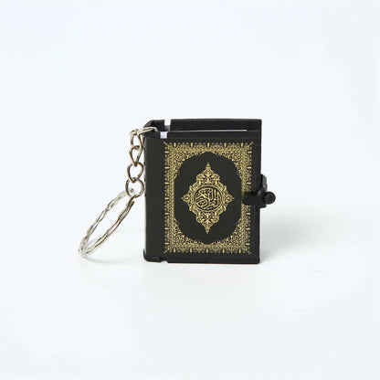 Mini English Holy Bible Keychain - Christian Jesus Cross & Muslim Keyring, Prayer God Bless Charm for Women’s Bag