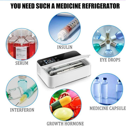 Portable Insulin & Medication Refrigerator – Small Cooler Box for Travel and Home Use
