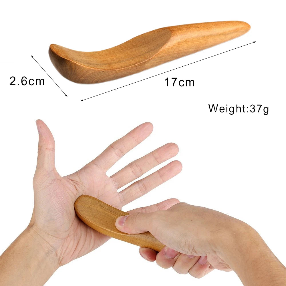 Wooden Lymphatic Drainage & Anti-Cellulite Massage Tools – Gua Sha for Body Shaping & Sore Muscle Relief