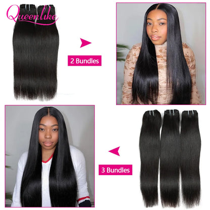 15A Double Drawn Vietnamese Raw Straight Human Hair Bundles – 20-26 Inch Top Quality Hair Extensions