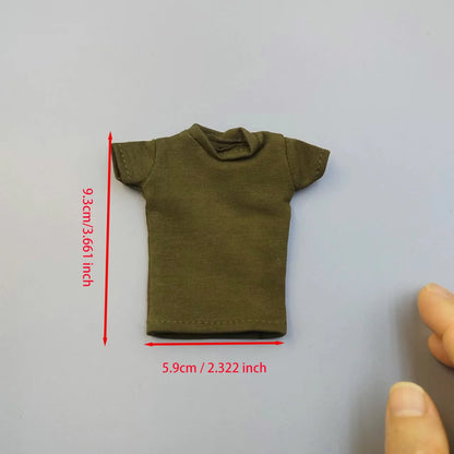 1/6 Scale Black T-Shirt for 12" (30cm) Action Figures — Male & Female DIY Model Accessories