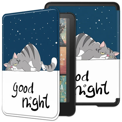 Leather Auto Sleep Case for Kindle Colorsoft Signature Edition (1st Gen, 7") & Paperwhite 12th Gen Protective Cover Funda