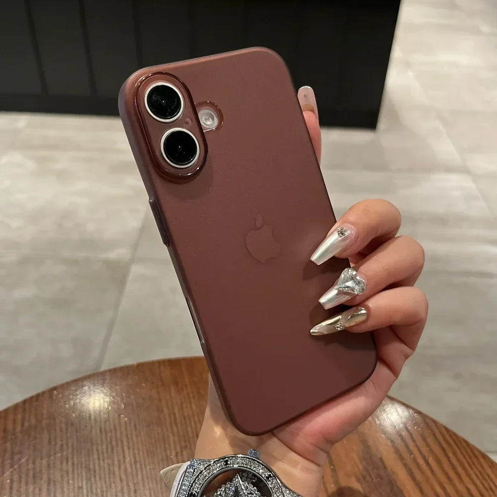 Ultra-Thin PP iPhone Case - Slim Matte Clear Shockproof Cover for iPhone 11–18, Plus & Pro Max Models