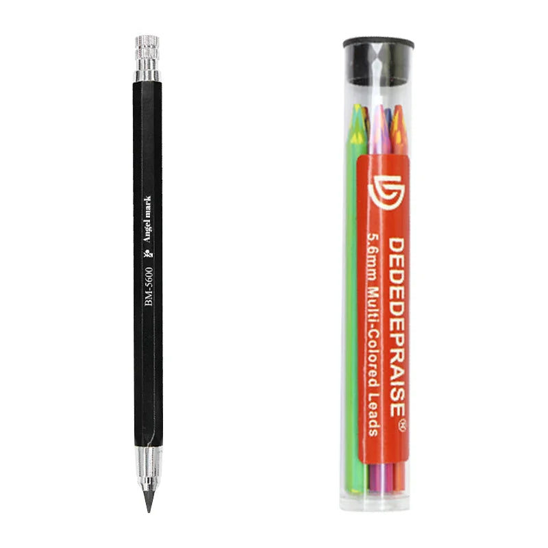 5.6mm Mechanical Pencils & Charcoal Graphite Lead – Soft, Medium & Hard HB to 14B Sketch Drawing Core