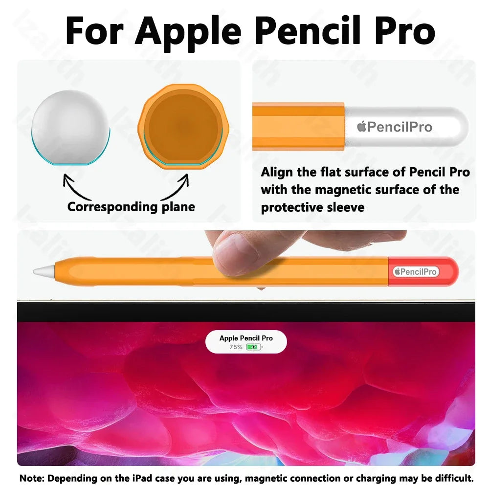 Pencil Case for Apple Pencil Pro | Soft Silicone Ultra-Thin Protective Cover for iPad Pencil