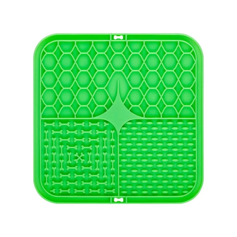 Pet Lick Silicone Mat for Dogs – Slow Feeder Plate, Dog Training Food Sucker, Bathing Distraction & Feeding Supplies