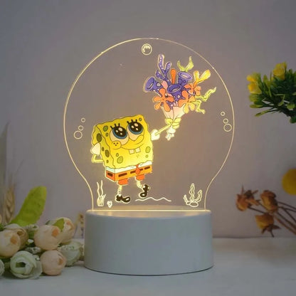 SpongeBob & Patrick Star 3D Night Light — Cartoon Animation Creative Decorative Lamp for Children’s Room