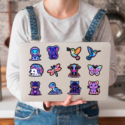 50-Piece Cute Animal Sticker Set - DIY Reward Decals for Skateboards, Motorcycles, Suitcases, Phones and Laptops