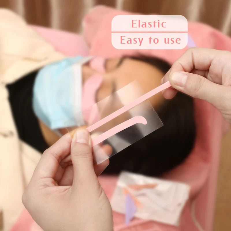 2 Pairs Reusable Silicon Eye Pads for Lash Lifting – Eyelash Perming Silicone Pads & Lash Lift Ribbons Makeup Tools
