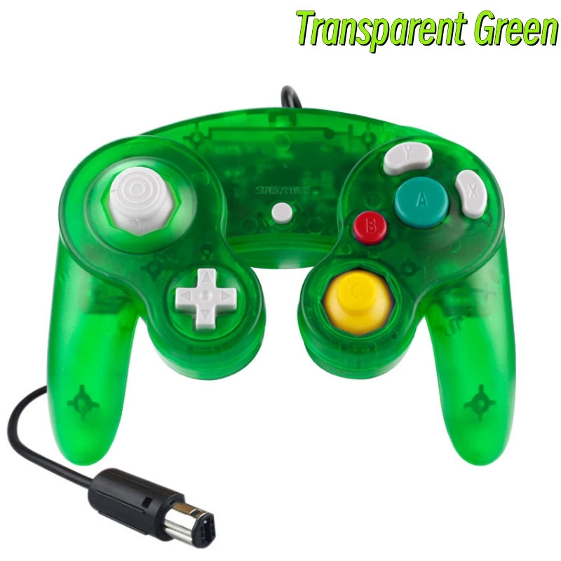 Transparent Wired GameCube Controller – Joystick for NGC & Wii Console Compatibility