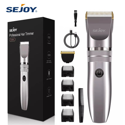 Sejoy Professional Hair Clippers for Men – Cordless Barber Clipper & Rechargeable Beard Trimmer