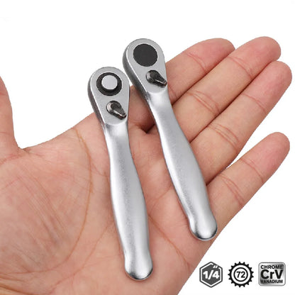 Mini Treble 1/4 Ratchet Wrench Set | Double-Ended Quick Socket Screwdriver Hex Torque Wrenches Spanner