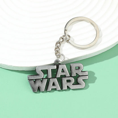 Star Wars Logo Keychain - Metal Bag Keyring for Men