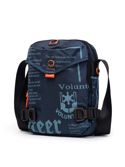 VOLUNTEER Men’s Crossbody Bag 1518-29A - Large Capacity Multi-Pocket Oxford Shoulder Bag for Hiking & Casual Use