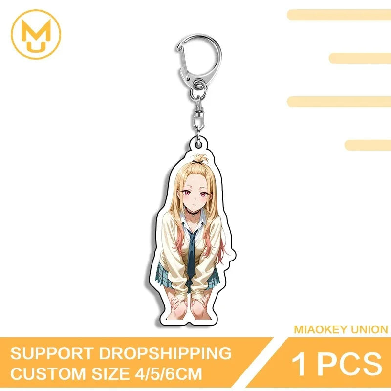 Kitagawa Marin Acrylic Keychain - Double-Sided Transparent Anime Character Jewelry