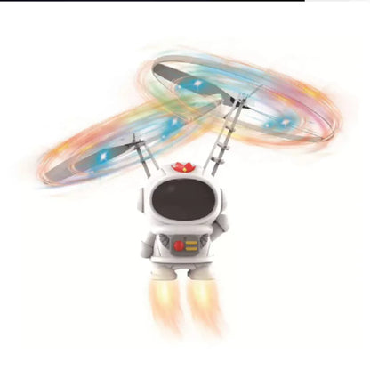 Mini Astronaut Drone Toy — Cartoon Spaceman Flying Robot with USB Charging & Hand Control for Kids