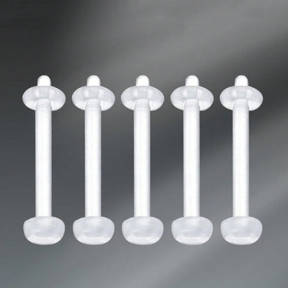 Transparent UV Acrylic Body Piercing Set – Navel, Nose, Septum, Ear & Lip Rings