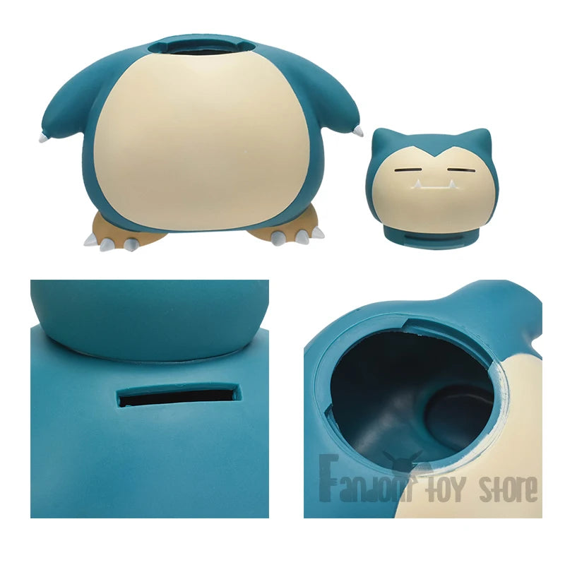 Pokemon Snorlax Money Box — Standing & Sitting Piggy Bank Figure, Cute Saving Pot for Kids Birthday Gift