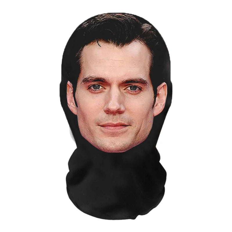 3D Printed Realistic Face Mask - Stretch Mesh Full Head Cosplay Balaclava for Role Play & Hip Hop Costume