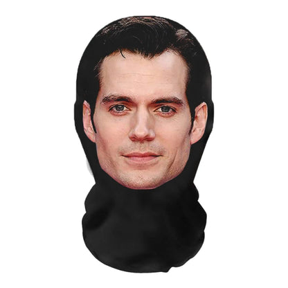 3D Printed Realistic Face Mask - Stretch Mesh Full Head Cosplay Balaclava for Role Play & Hip Hop Costume