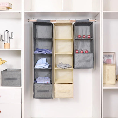 Hanging Cabinet Organizer for Underwear and Closet Storage — Wardrobe Rack Shelf Drawer Box