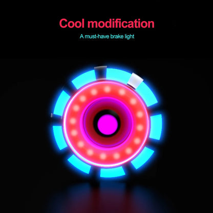Universal Motorcycle Equipment  Warning Lamp - Angel Eye RGB Flashing Brake Tail / Rear LED Light, Motorbike Accessories