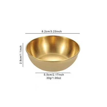 3/6-Piece Stainless Steel Sauce Dishes – Appetizer & Spice Serving Plates for Kitchen