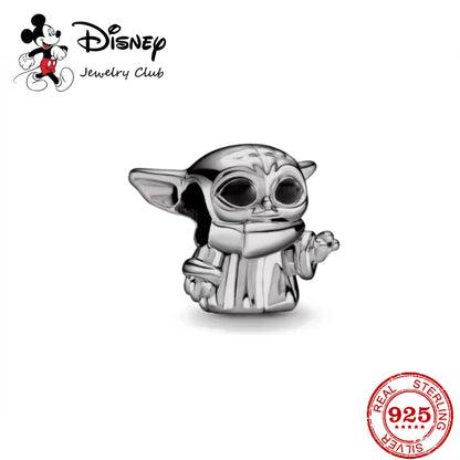 New 925 Sterling Silver Mickey Minnie Vinnie Charm – Beaded Fit for Original Pendant Bracelet, DIY Ladies Jewelry