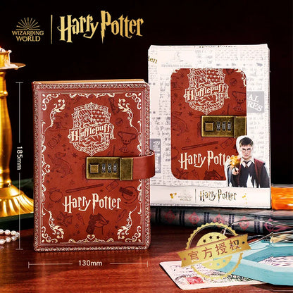 2024 New Harry Potter Four Academy Retro Notebook - A5 Cartoon Log Writing Book, Color Pages, Student & Birthday Gift