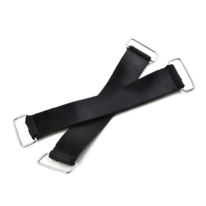 2pcs Motorcycle Rubber Battery Strap Holders — 18-23cm Belt for Honda, Scooters, Tricycles & All Motorcycles