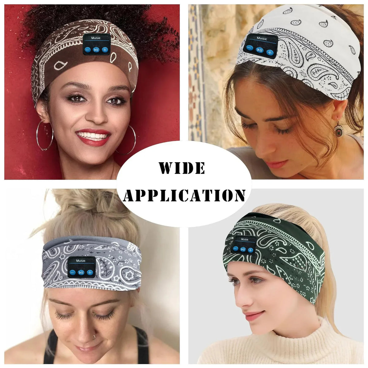 Bluetooth Sleeping Headband - Wireless Sports Headphones and Music Eye Mask with Mic