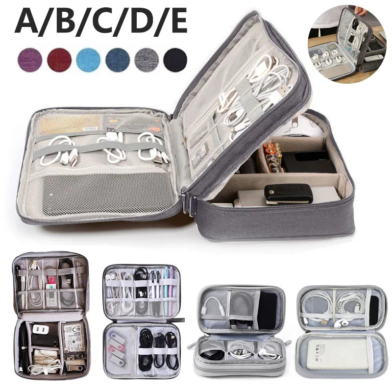 Waterproof Travel Cable Organizer Bag – Portable Digital Storage Pouch for Electronic Accessories