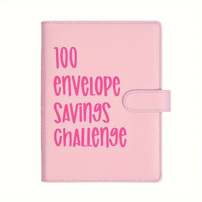 100 Envelopes Money Saving Challenge Binder – Password Lock Budget Organizer for Cash, Expense & Cost Management Notebook Binder