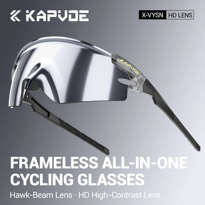 Kapvoe Cycling Sports Sunglasses – UV Protection Bike Glasses for Road & Mountain Riding (Men & Women, 2026 Model)