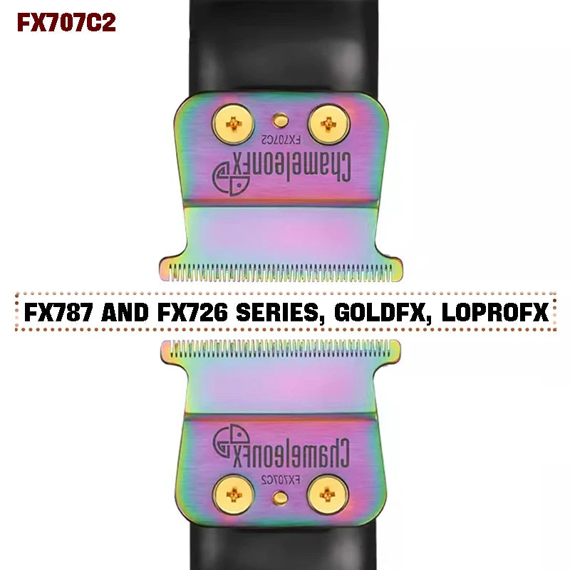 FX707 Titanium Coated Blade - Replacement for BaByliss PRO Trimmer, Compatible with FX787, FX726, FX787Z, DLC Carbon Steel