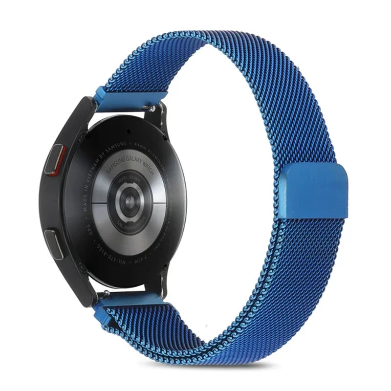 20mm/22mm Milanese Magnetic Loop Watch Strap – Compatible with Garmin Venu 2/3, Forerunner 55/158/165/245/255/265/645/745/965 Music