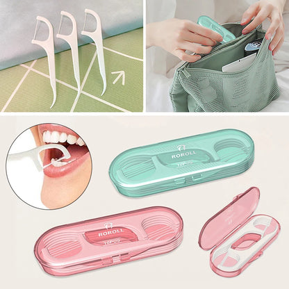 ELIJAH Portable Floss & Toothpick Storage Box – Tooth Cleaner Set with Storage Tube, Travel-Friendly Gift